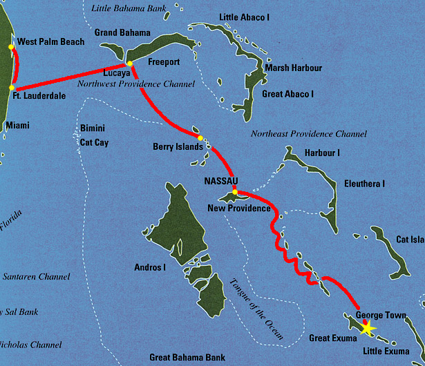 Map of the Bahamas